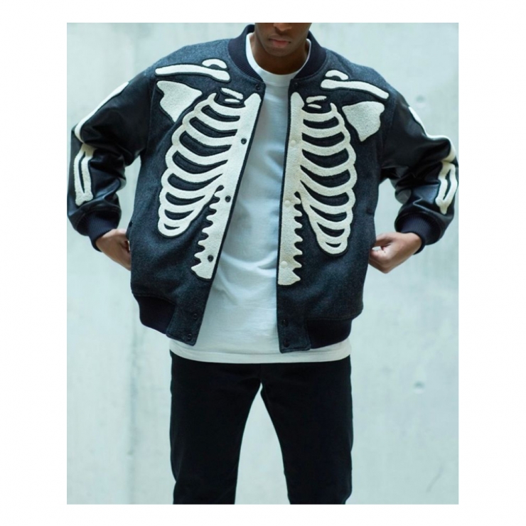 BONES FAUX LEATHER JACKET